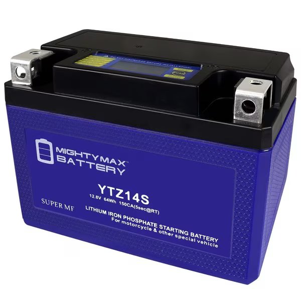 YTZ14S Lithium Replacement Battery compatible with Bikemaster AGM Platinum II, Mighty Max Battery, Mfr#: MAX4005861